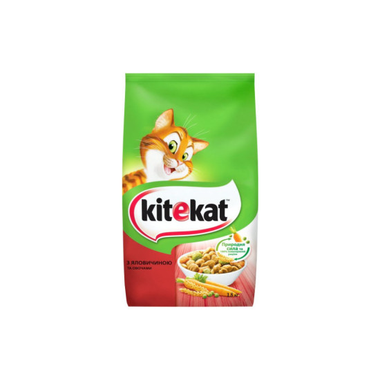 Сухий корм для кішок Kitekat Яловичина з овочами 1.8 кг (5900951137877)