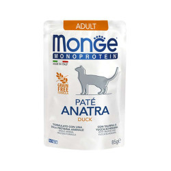 Паштет для котів Monge Cat Monoprotein Adult качка 85 г (8009470013703)