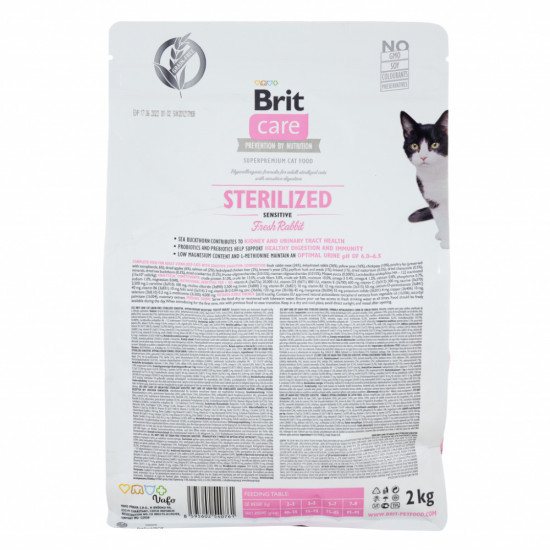 Сухий корм для кішок Brit Care Cat GF Sterilized Sensitive 2 кг (8595602540761)