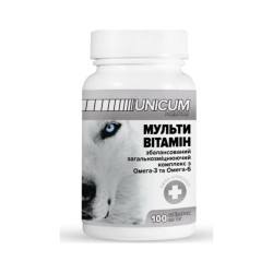 Вітаміни для собак Unicum PREMIUM мультивітамін 100 табл. (4820150201869)