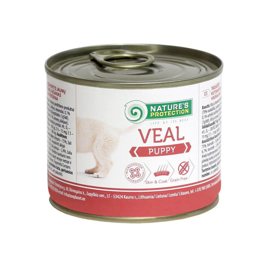 Консерви для собак Nature's Protection Puppy Veal 200 г (KIK45086)