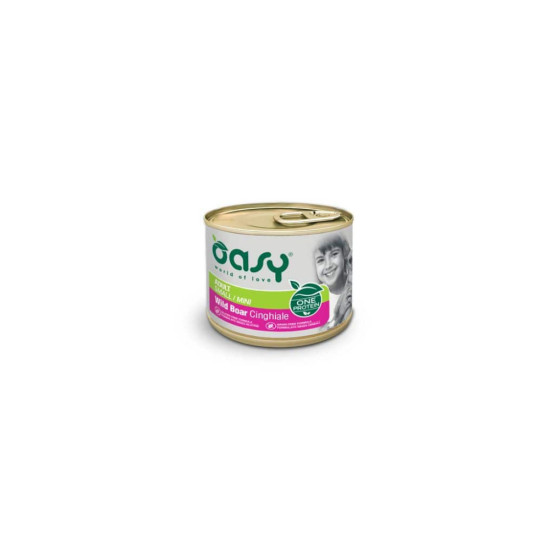 Консерви для собак OASY One Animal Protein ADULT Small/Mini з диким кабаном 200 г (8053017349589)