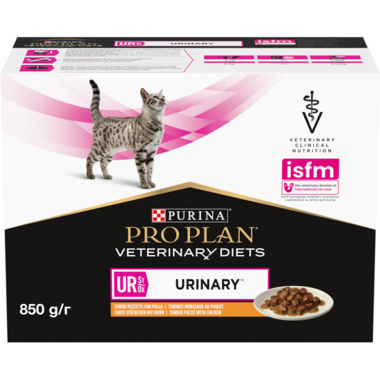 Вологий корм для кішок Purina Pro Plan Veterinary Diets UR ST/OX Urinary З куркою 10 x 85 г (8445290093592)