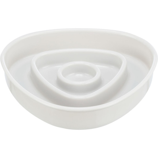 Посуд для котів Trixie Миска пластикова для повільного годування 350 мл/15х15 см (сіра) (4047974251911)