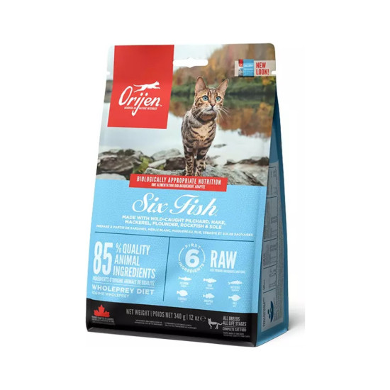 Сухий корм для кішок Orijen 6 Fish Cat&kitten 1.8 кг (0064992281182)