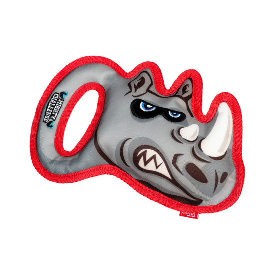 Іграшка для собак GiGwi Mighty Challenge Носоріг з пищалкою 25 см (2236)