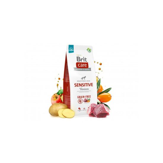 Сухий корм для собак Brit Care Dog Grain-free Sensitive беззерновий з олениною 12 кг (8595602559138)