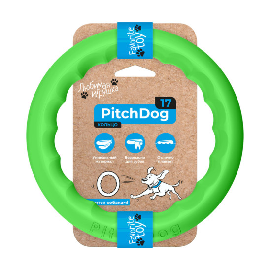 Іграшка для собак Collar PitchDog Кільце для апортування 17 см салатове (62365)