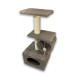 Дряпка (кігтеточка) для котів Природа Саванна з барабаном 38x38x90 см капучино (4823082442645)
