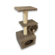 Дряпка (кігтеточка) для котів Природа Саванна з барабаном 38x38x90 см капучино (4823082442645)
