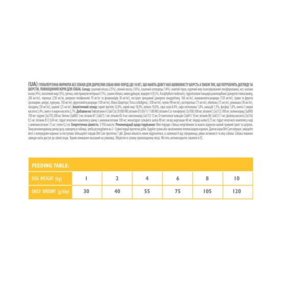 Сухий корм для собак Brit Care GF Mini Hair & Skin 7 кг (8595602520244)