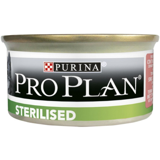 Вологий корм для кішок Purina Pro Plan Sterilised З тунцем та лососем 85 г (8445290173287)