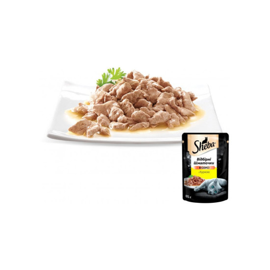 Вологий корм для кішок Sheba cig POU з куркою в соусі 85 г (4770608257170)