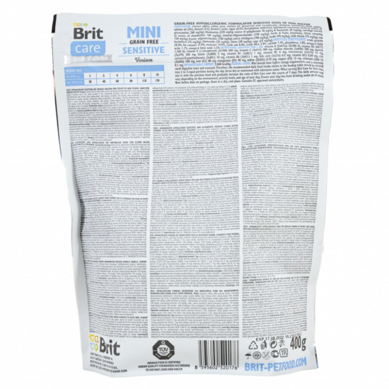 Сухий корм для собак Brit Care GF Mini Sensitive 400 г (8595602520176)