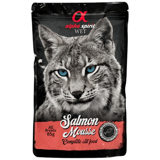 Вологий корм для кішок Alpha Spirit старше 1 року з лососем 85 г (8436586311544)
