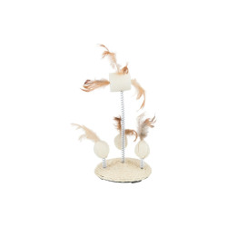 Іграшка для котів Trixie М'ячі з пір'ям на пружинах 15 x 30 см (4011905407210)