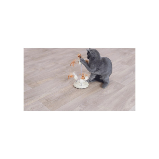 Іграшка для котів Trixie М'ячі з пір'ям на пружинах 15 x 30 см (4011905407210)