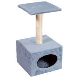 Дряпка (кігтеточка) для котів Природа Д11 з будкою велика (сіра) (4820157403105)