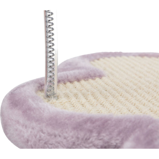 Дряпка (кігтеточка) для котів Trixie Junior Стовпчик-лапа з іграшками 40х38х50 см світло-бузковий (4011905429311)