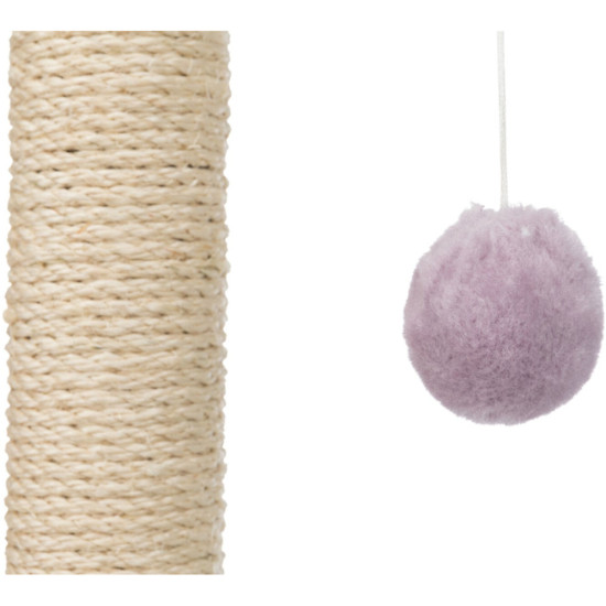 Дряпка (кігтеточка) для котів Trixie Junior Стовпчик-лапа з іграшками 40х38х50 см світло-бузковий (4011905429311)