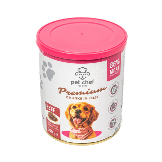 Вологий корм для собак Pet Chef З яловичиною 800 г (4820255193632)
