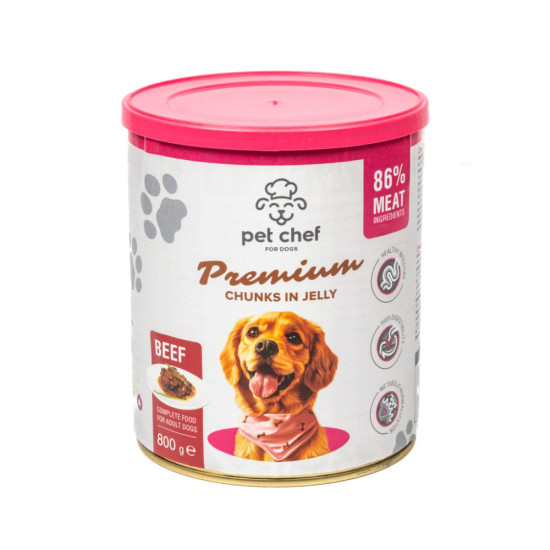 Вологий корм для собак Pet Chef З яловичиною 800 г (4820255193632)