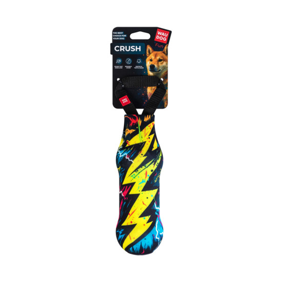 Іграшка для собак WAUDOG Fun Crush "Арт блискавка" з пластиковою пляшкою та пискавкою (632-0286)