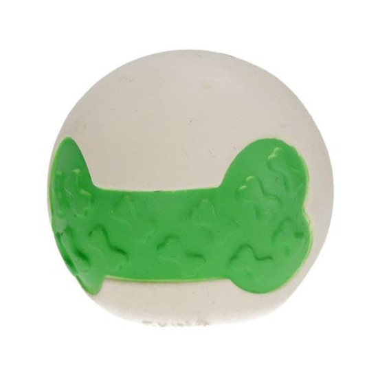 Іграшка для собак MISOKO&CO М'ячик з фрагментом кістки зелений з білим 6.3 см (BEIRJ02725)