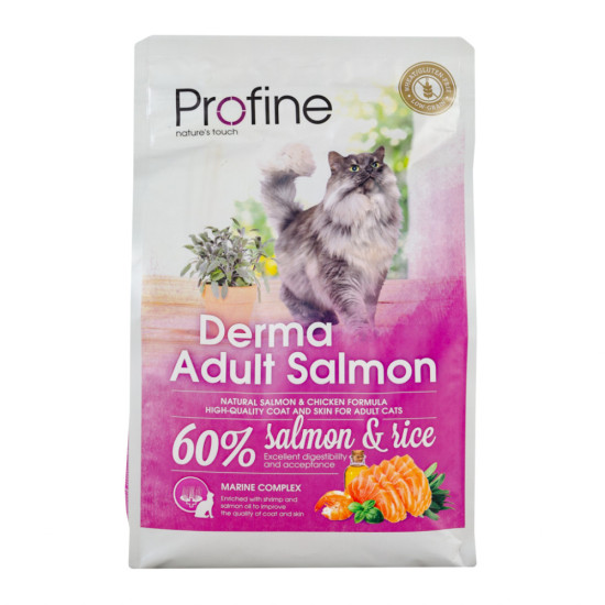 Сухий корм для кішок Profine Cat Derma з лососем і рисом 2 кг (8595602517763)