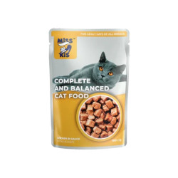 Вологий корм для кішок Mis Kiss з куркою в соусі 100 г (4820164440179/4820111141456)