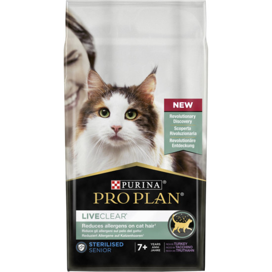 Сухий корм для кішок Purina Pro Plan LiveClear для стерилізованих котів старше 7 років 1.4 кг (7613287232731)