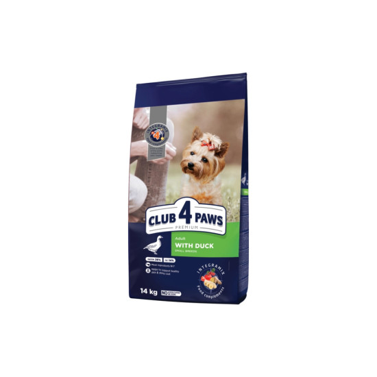 Сухий корм для собак Club 4 Paws Преміум Для малих порід З качкою 14 кг (4820269143036)
