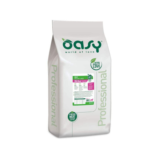Сухий корм для собак OASY One Animal Protein ADULT Medium/Large з диким кабаном 18 кг (8053017349343)