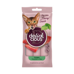 Ласощі для котів Delickcious Тунець з додаванням алое 4 х 15 г (4820269141605)