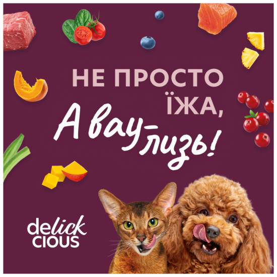 Ласощі для котів Delickcious Тунець з додаванням алое 4 х 15 г (4820269141605)