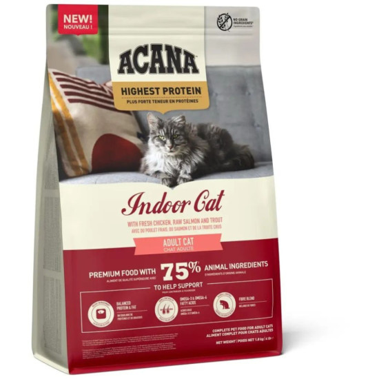 Сухий корм для кішок ACANA Highest Protein Indoor 1.8 кг (0064992723972)