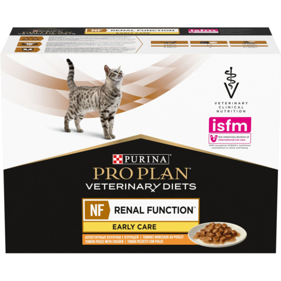 Вологий корм для кішок Purina Pro Plan Veterinary Diets NF Renal Function Early Care З куркою 10 x 85 г (7613287873934)