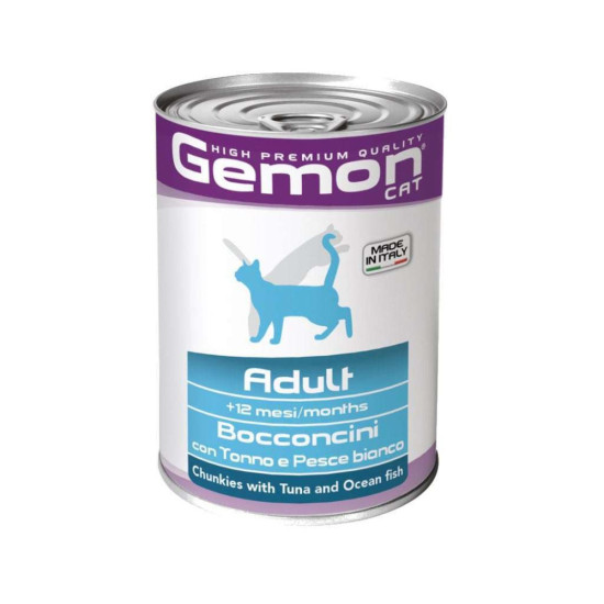 Консерви для котів Gemon Cat Wet Adult тунець і океанічна риба 415 г (8009470300742)