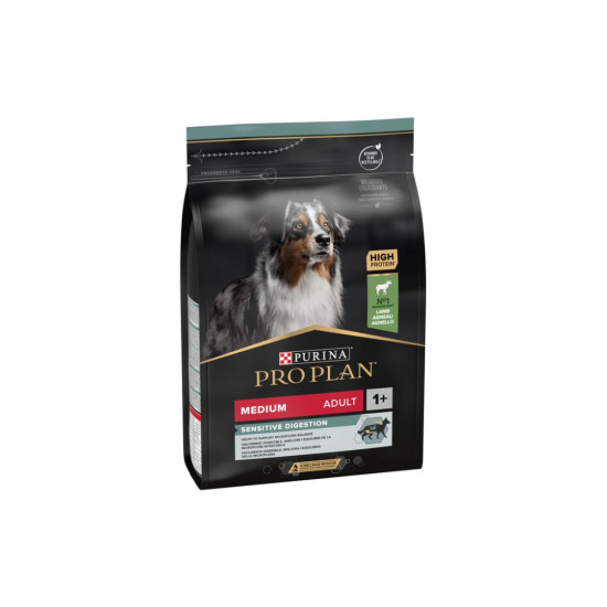 Сухий корм для собак Purina Pro Plan Medium з чутливим травленням (ягня) 3 кг (7613035214798)