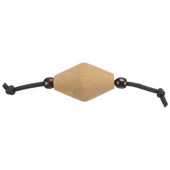 Іграшка для котів Trixie Диски на шнурку CityStyle Пробка/дерево Бежевий/чорний 14 см (4011905411361)