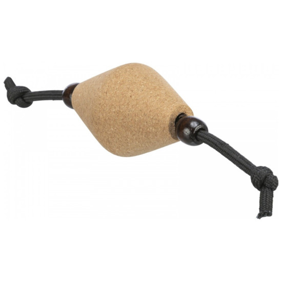 Іграшка для котів Trixie Диски на шнурку CityStyle Пробка/дерево Бежевий/чорний 14 см (4011905411361)