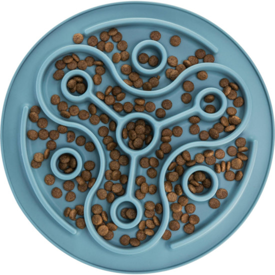 Посуд для собак Trixie Килимок Pillars Повільне годування d 28 см (блакитний) (4011905250373)