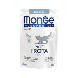 Паштет для котів Monge Cat Monoprotein Kitten форель 85 г (8009470013727)