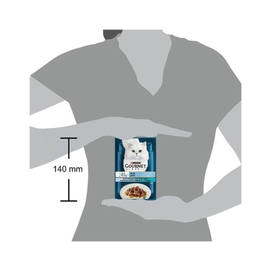 Вологий корм для кішок Purina Gourmet Perle з Океанічною рибою, Тунцем в підливі 85 г (8445291188099)