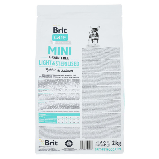 Сухий корм для собак Brit Care GF Mini Light & Sterilised 2 кг (8595602521067)