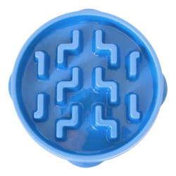 Посуд для собак Outward Hound Миска-лабіринт Fun Feeder Тетріс середня блакитна (0700603678308)