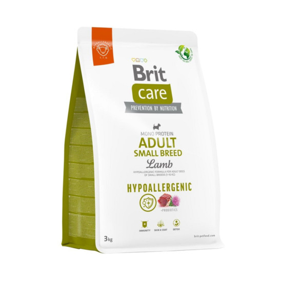 Сухий корм для собак Brit Care Dog Hypoallergenic Adult Small Breed з ягнятком 3 кг (8595602566143)