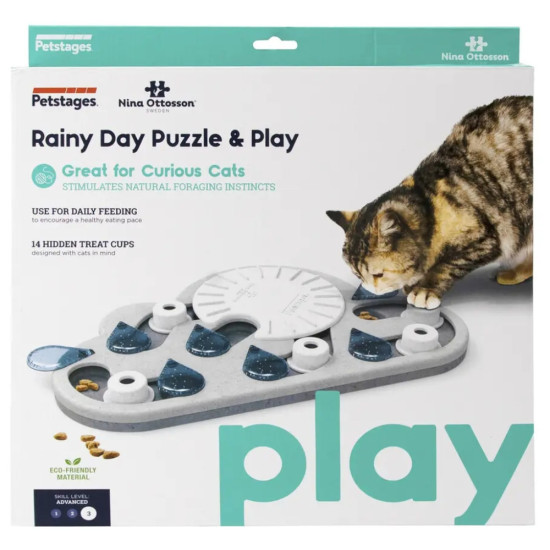 Іграшка для котів Outward Hound Petstages Головоломка Краплі дощу сіра (0700603695817)