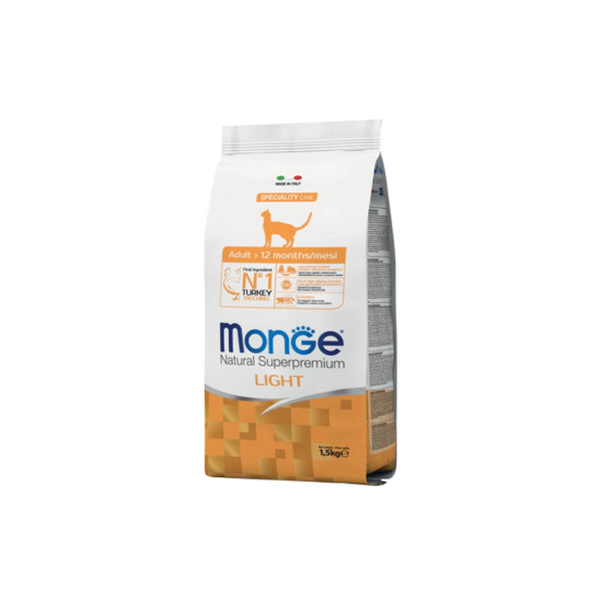 Сухий корм для кішок Monge Cat Light з індичкою 1.5 кг (8009470005548)