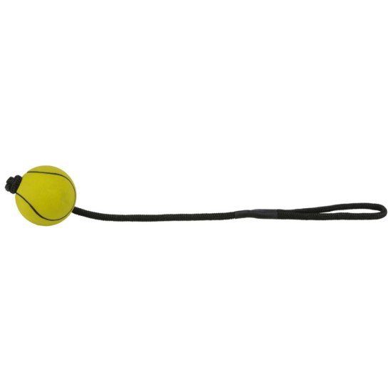 Іграшка для собак Trixie Куля з мотузкою Плаваюча Поролон 6 і 30 см (4011905345918)